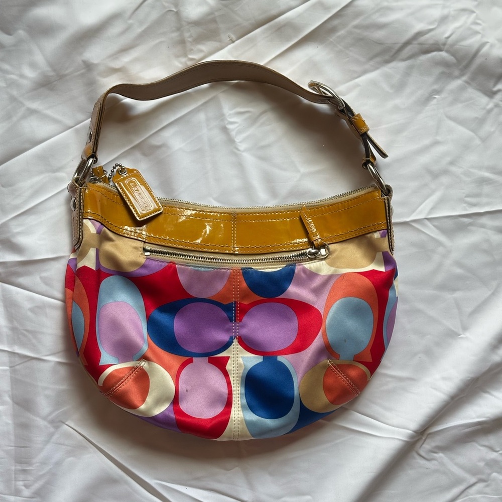 Vintage Coach Multicolor Shoulder Bag - Picture 2 of 11